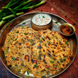 2 Aloo Onion (Pyaz) Paratha with curd